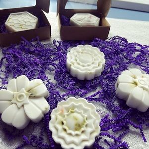 Hand made soap. Made out of goats milk. Lavender scent. Support small business’s